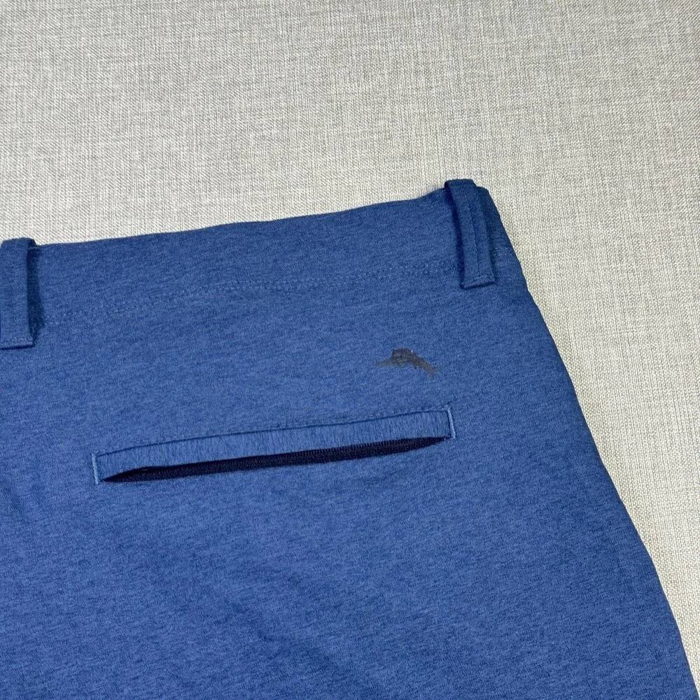 Tommy‎ Bahama Chip Shot Golf Chino Shorts Mens 40 Blue Polyester Performance